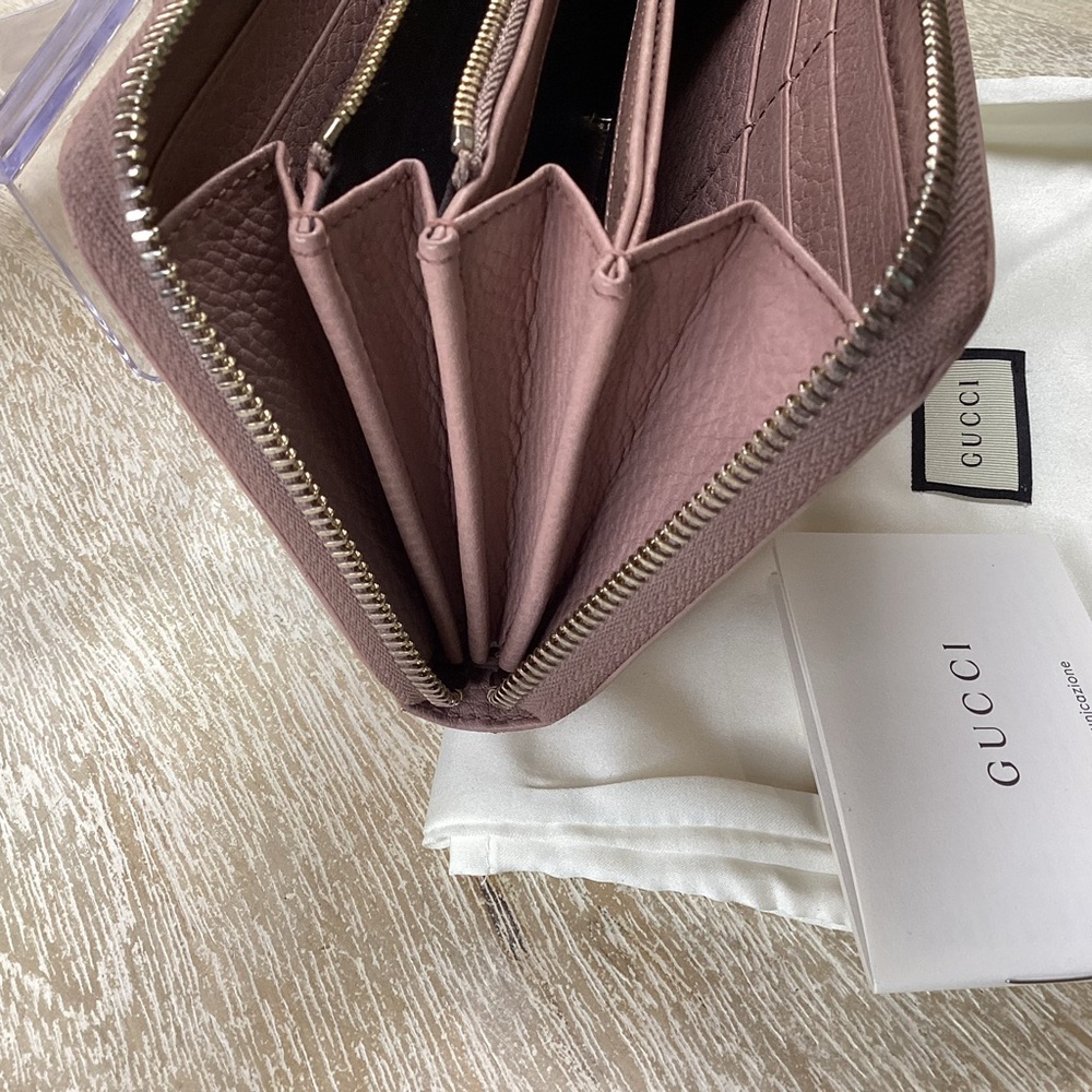 SOLD💗Authentic GUCCI🩷Soho Rose Beige Pebble Calfskin Leather - Picture 8 of 14